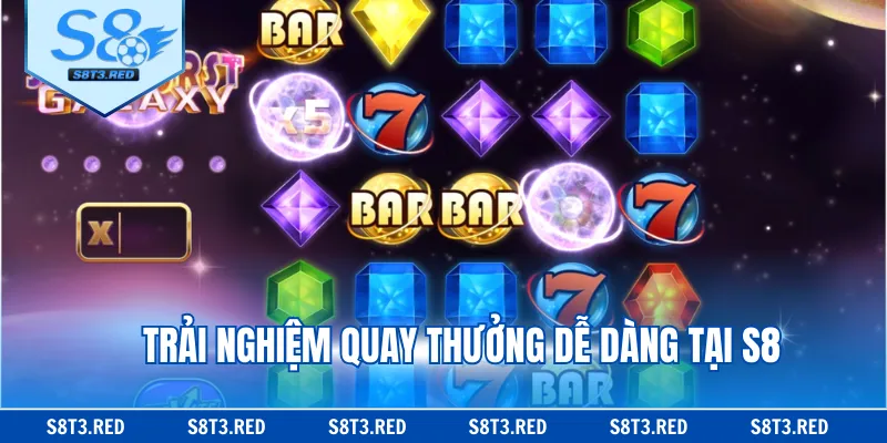 Trải nghiệm quay thưởng dễ dàng tại S8